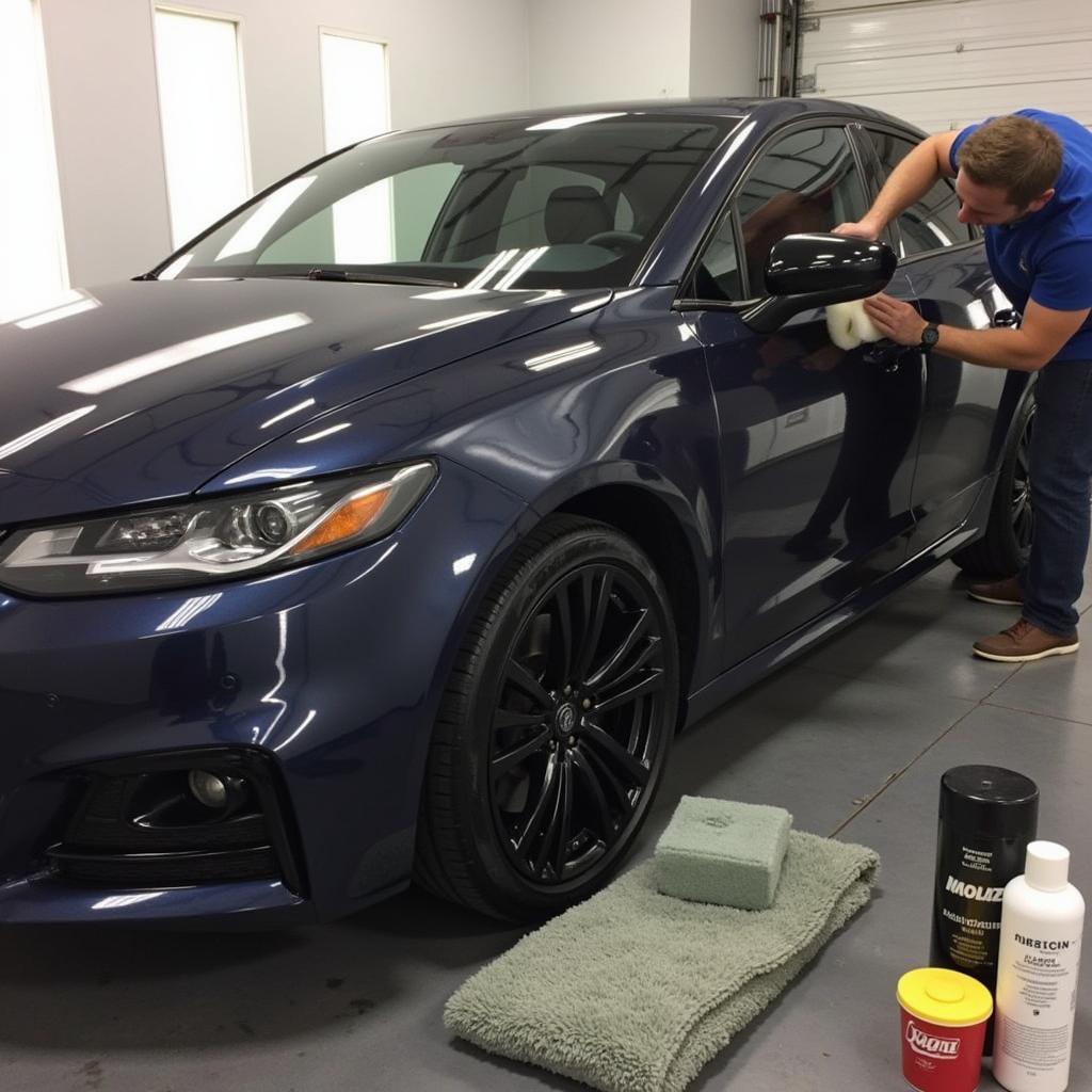 Exterior Car Detailing Process in Action