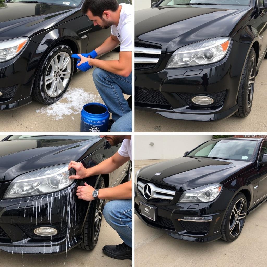 Exterior Car Detailing Process in Action