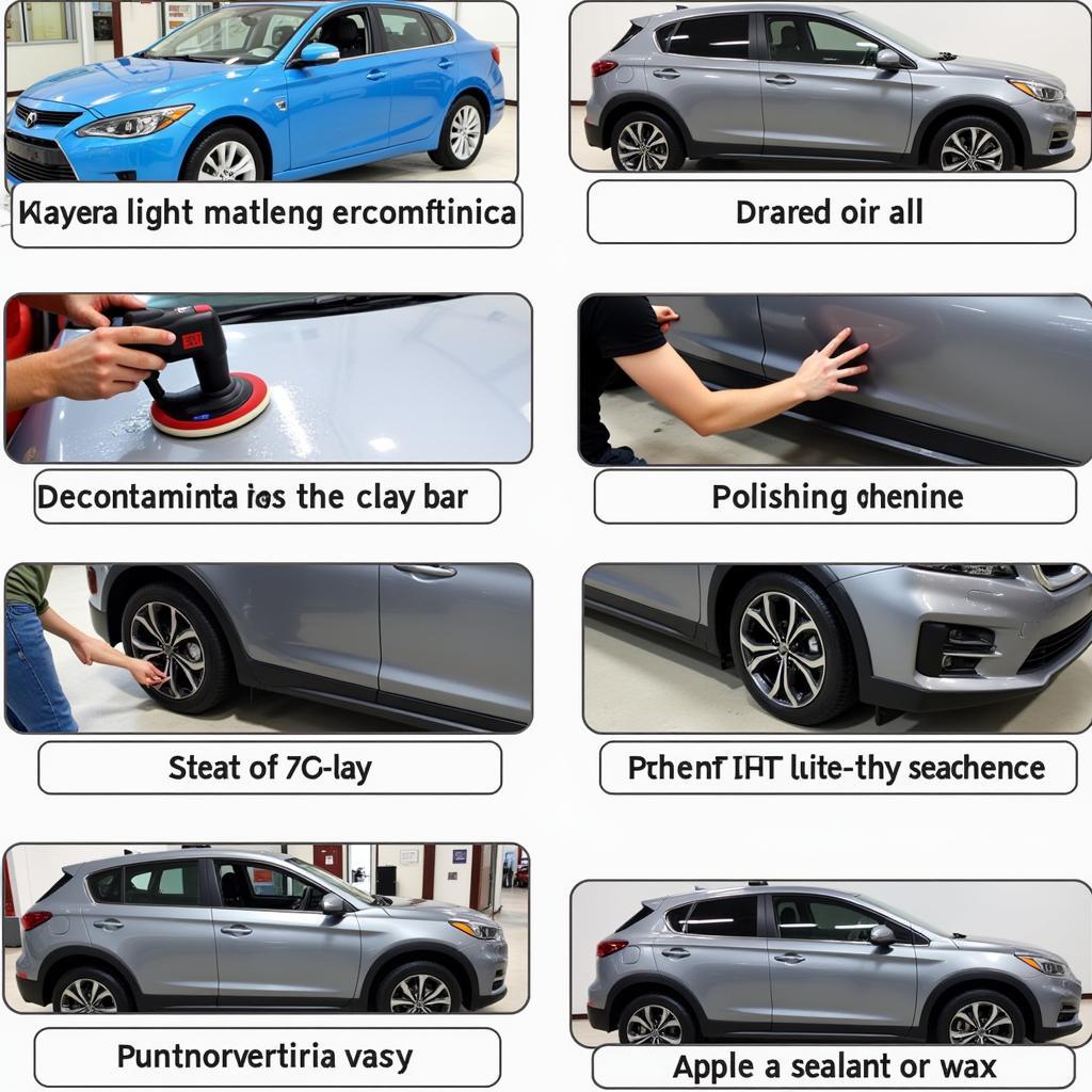 Exterior Car Detailing Process Stages