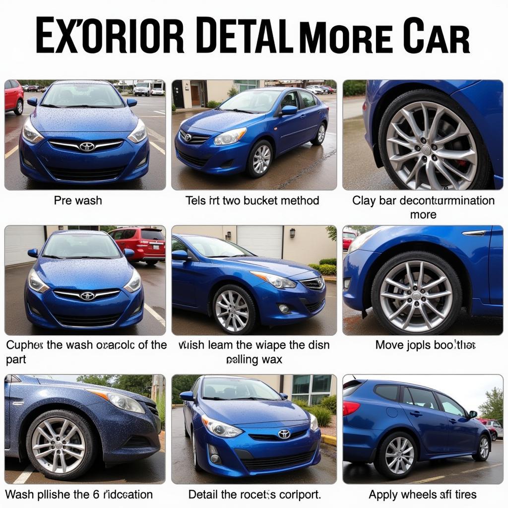 Step-by-step exterior car detailing process