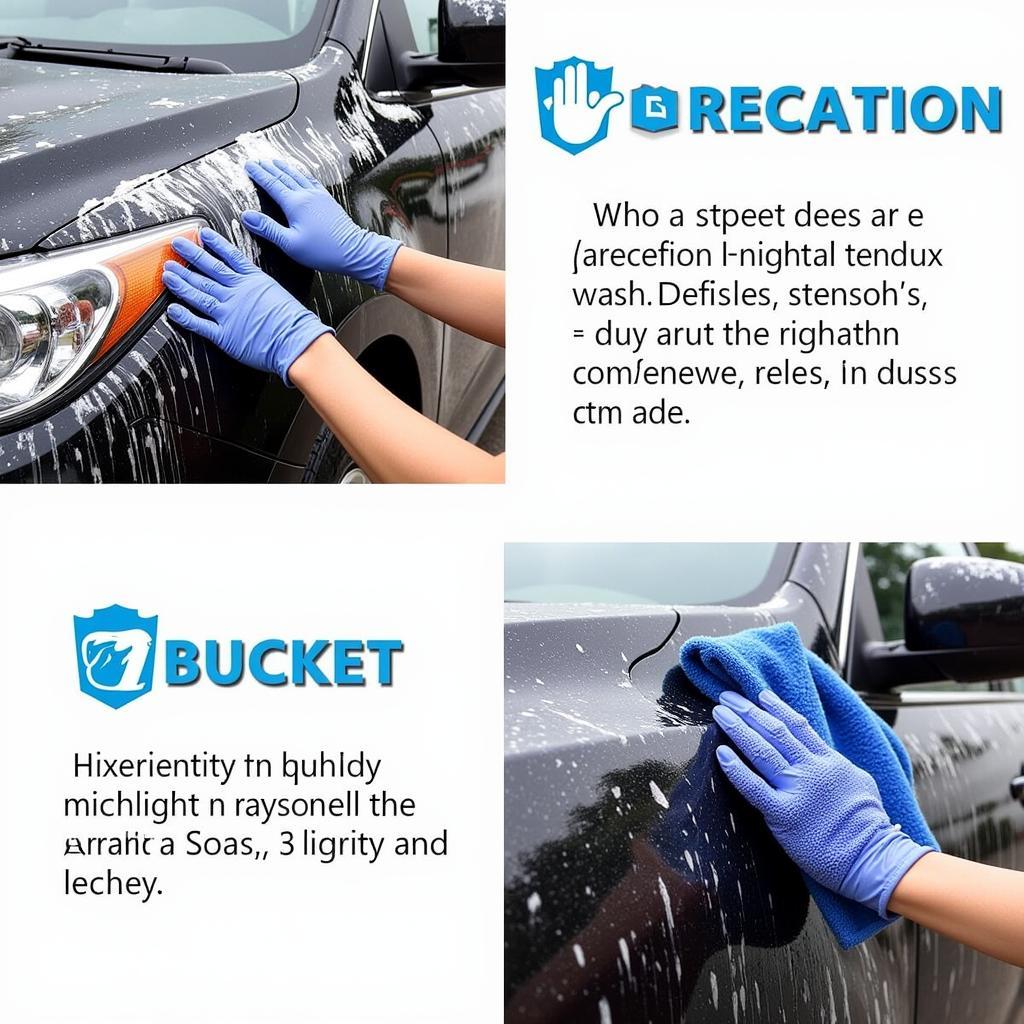 Exterior car detailing: washing and drying process