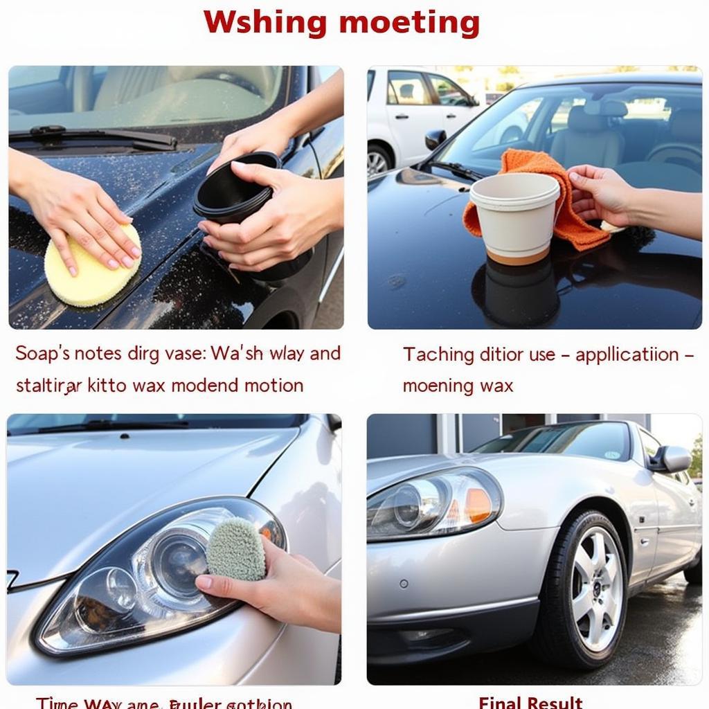 Exterior Car Wash and Waxing Process