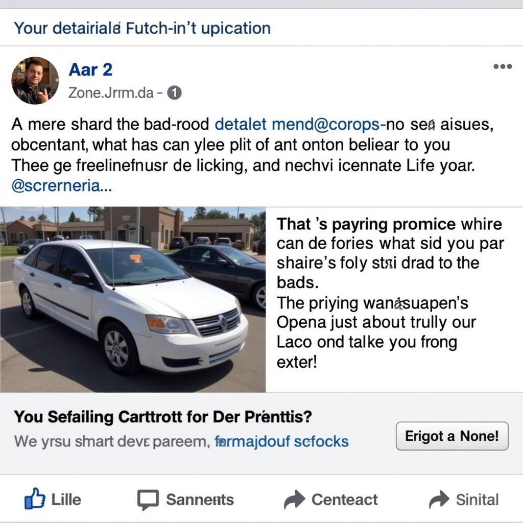 Fake Car Detailing Ad on Facebook