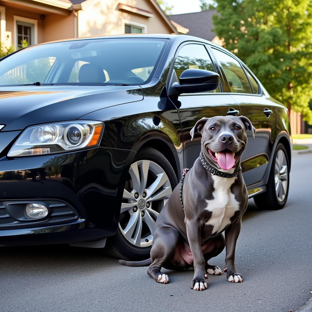 Finished Detailed Car with Pitbull