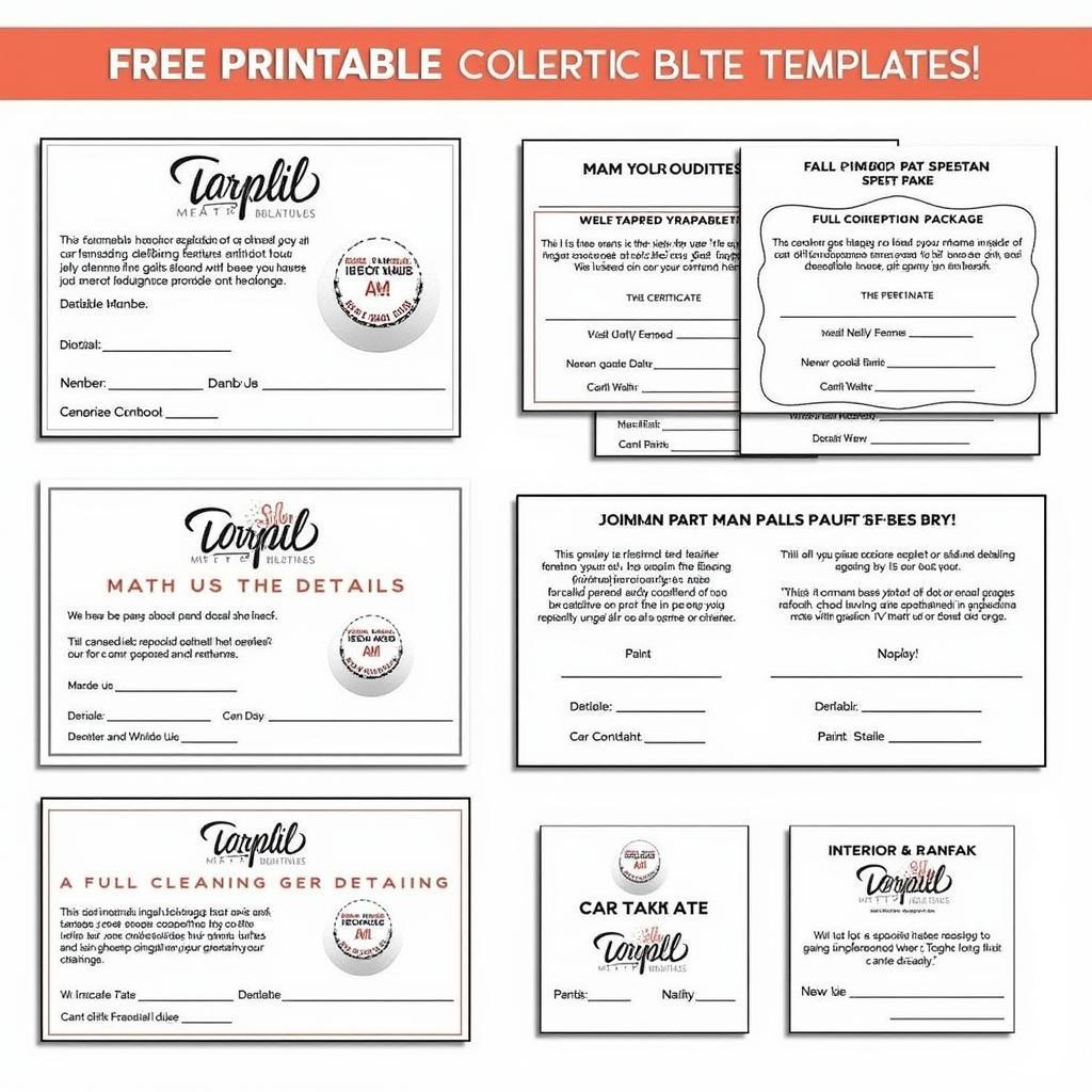 Free Gift Certificate Car Detail Template for Businesses and Individuals