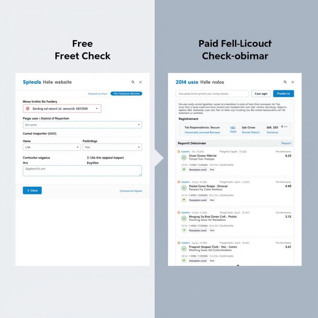 Free vs. Paid Car Registration Check