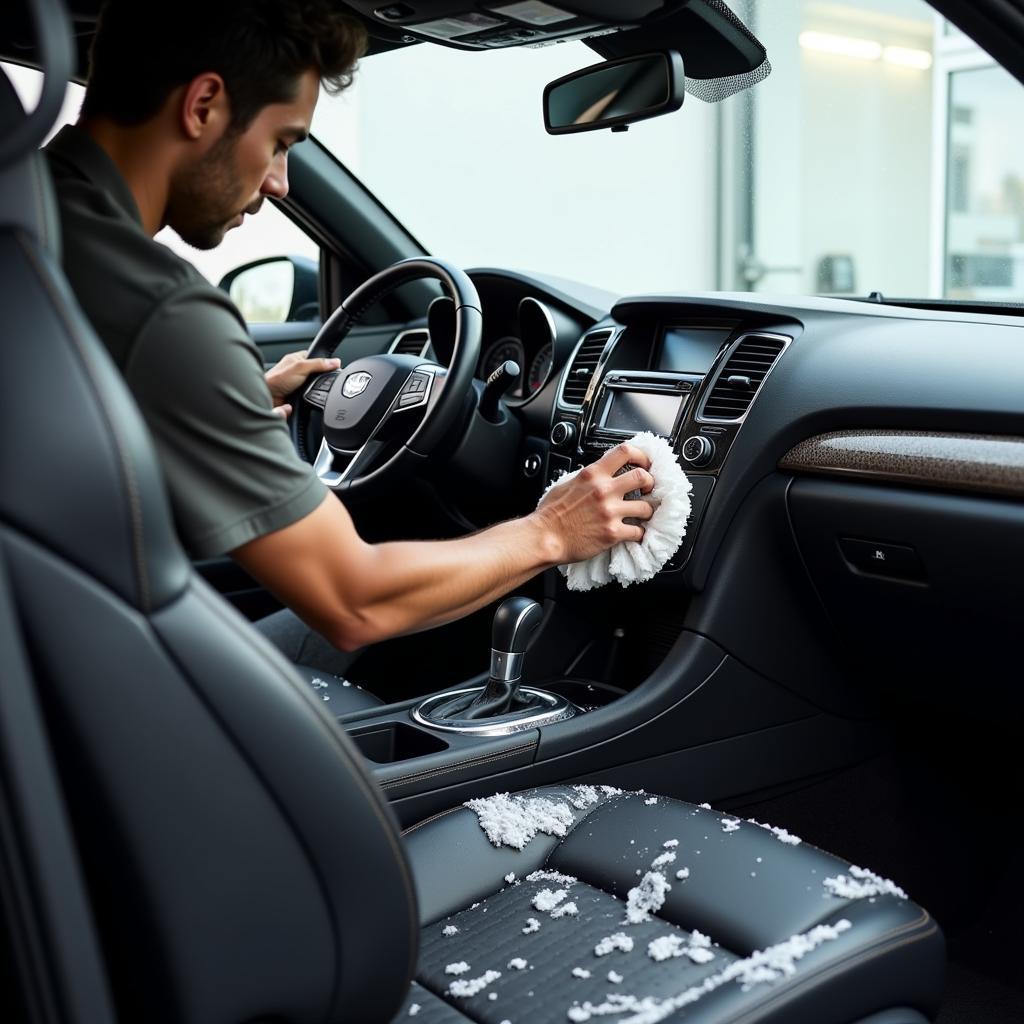 Interior car cleaning in Freeport Maine