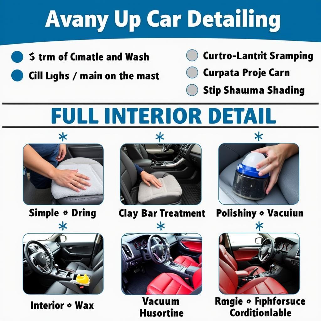 Full Car Detailing Services Include: Washing, Waxing, Polishing, Interior Cleaning, and More