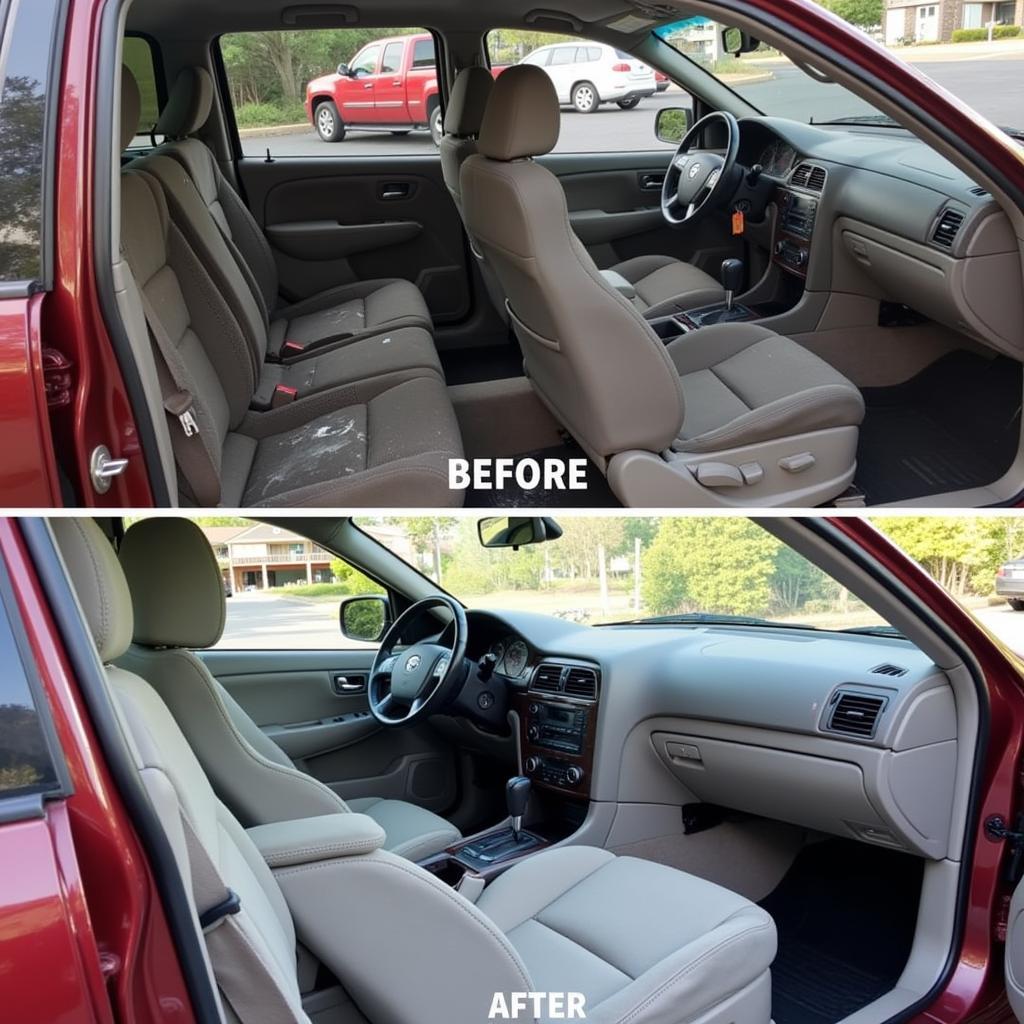 Before & After Full Interior Car Detail