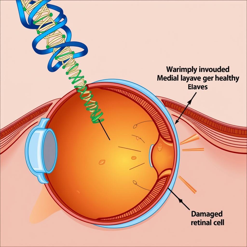 Gene Therapy Eye Treatment Illustration