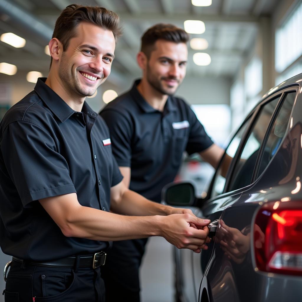 Happy Car Detailer Receiving Tip