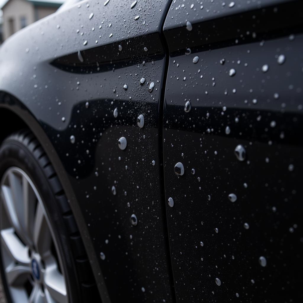 Hard Water Spots on a Car