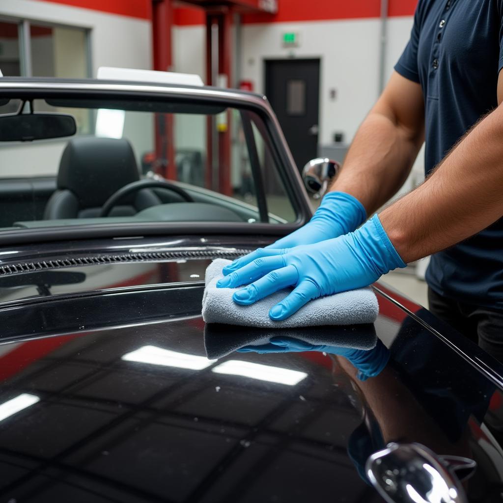 Polishing a Hardtop Convertible