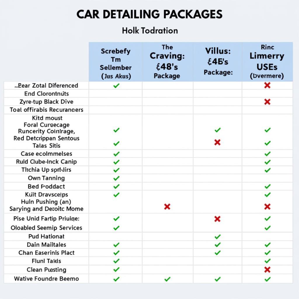 Holland Car Detailing Packages