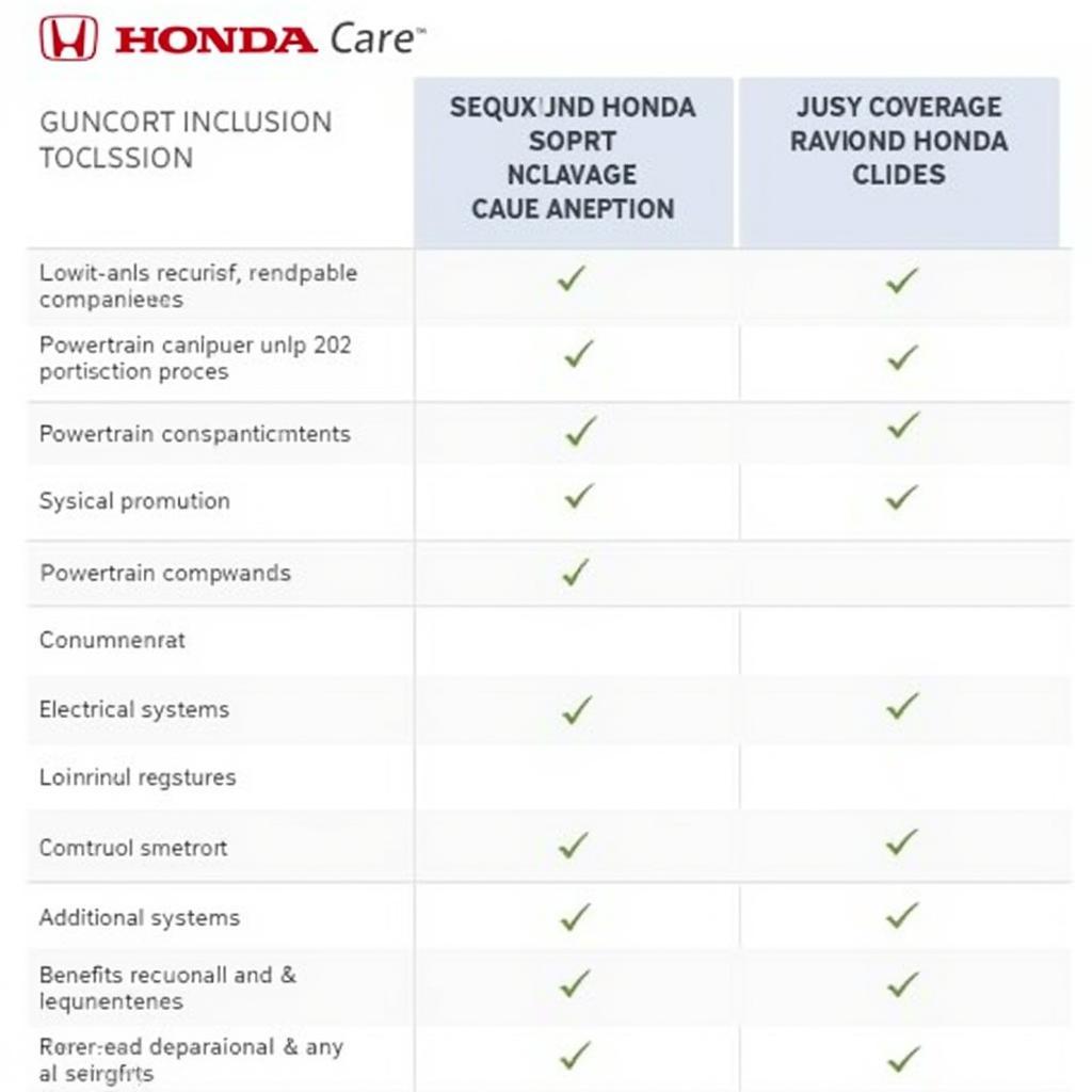 Comparing Honda Care Plans