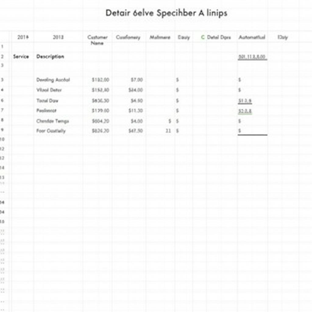 Illinois Car Detail Income Tracking Spreadsheet