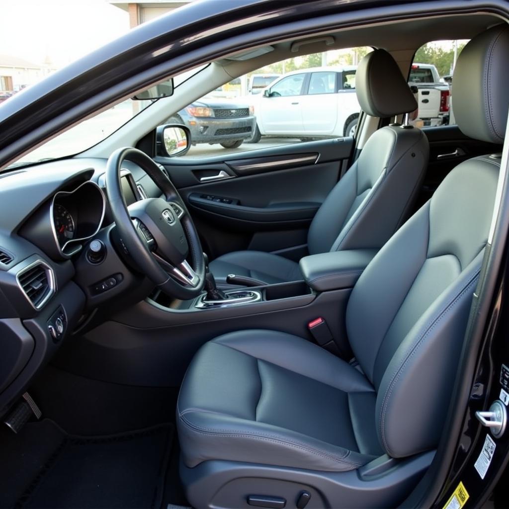 Clean and pristine car interior after detailing