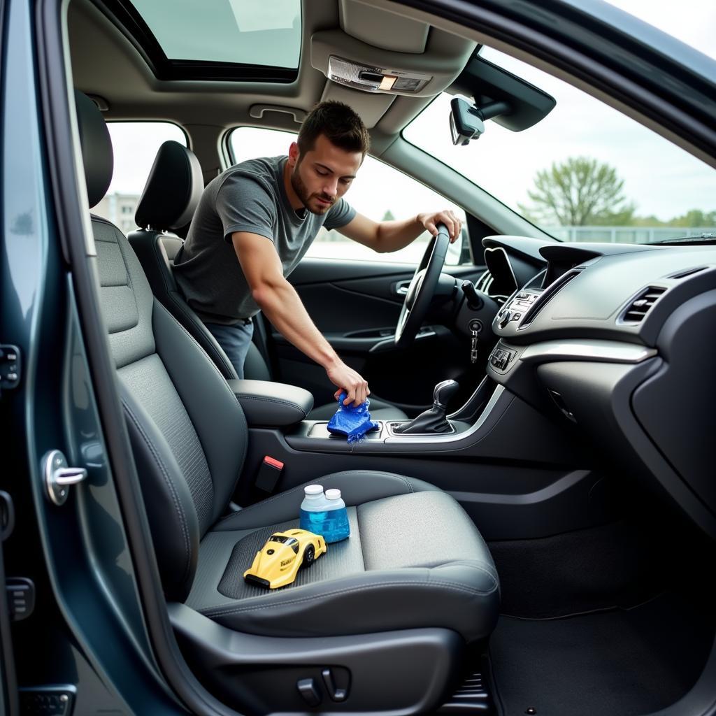 Interior Car Detailing at Dealership