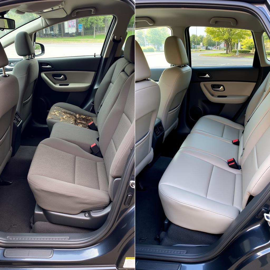 Interior Car Detailing Before and After: Dramatic Transformation