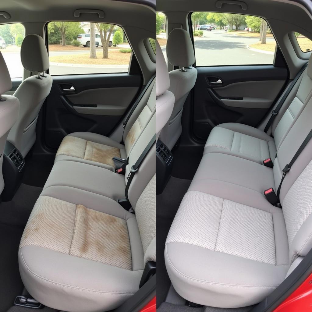 Interior Car Detailing Before & After