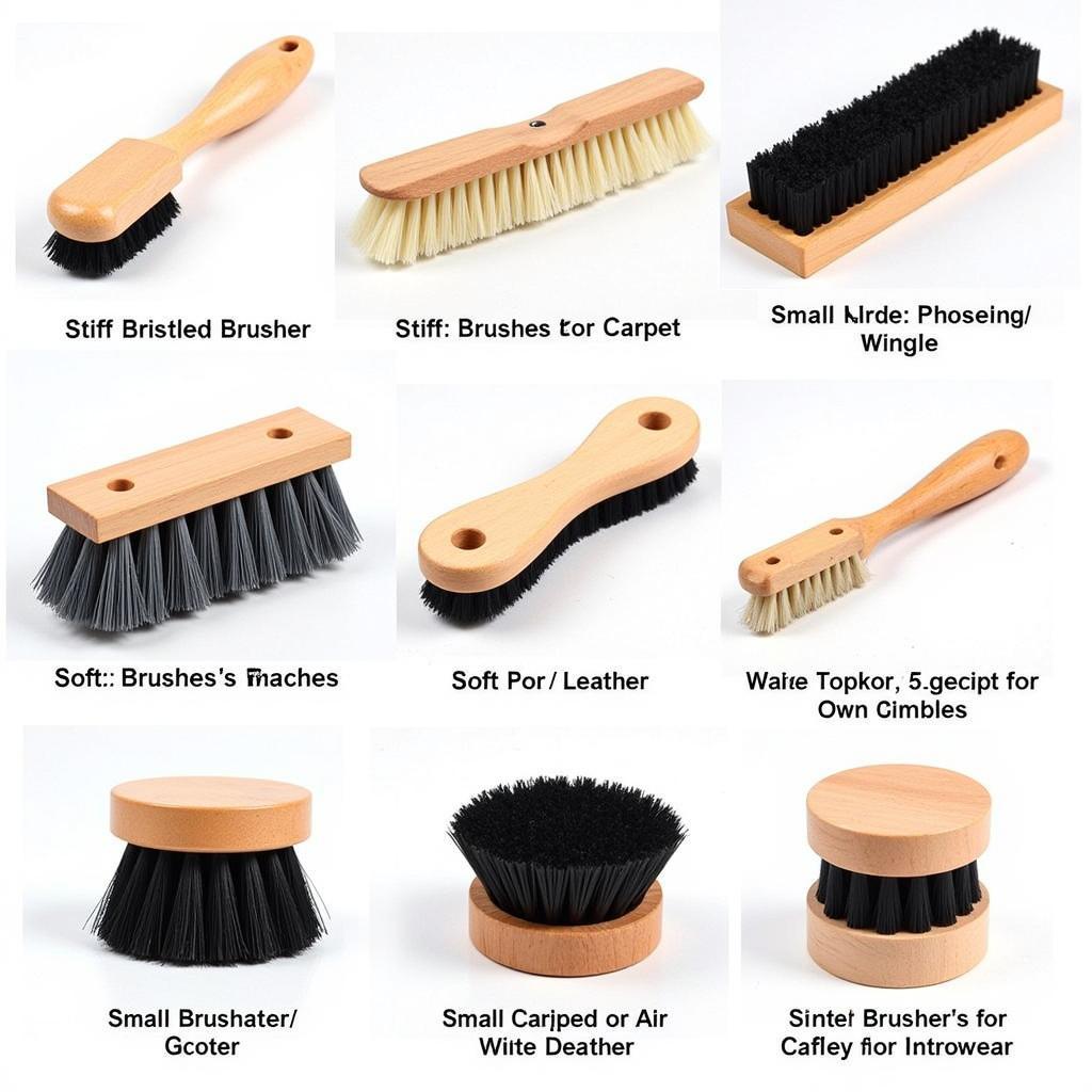 Various Interior Car Detailing Brushes