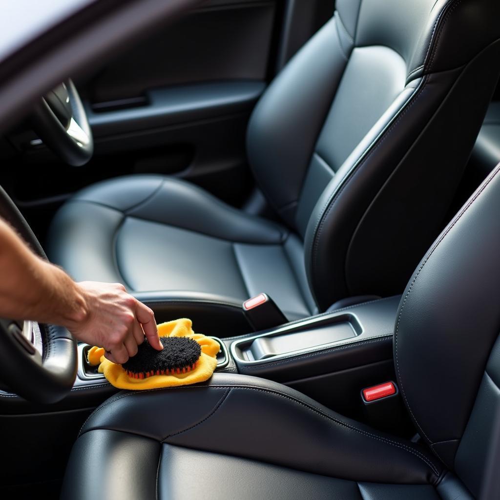 Interior car detailing in Burleson, Texas