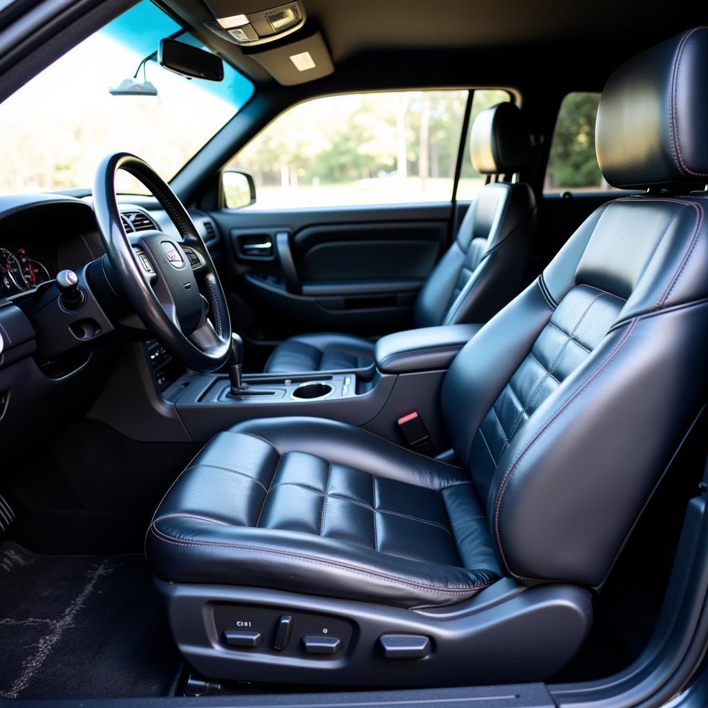 Immaculate car interior after detailing in Calgary