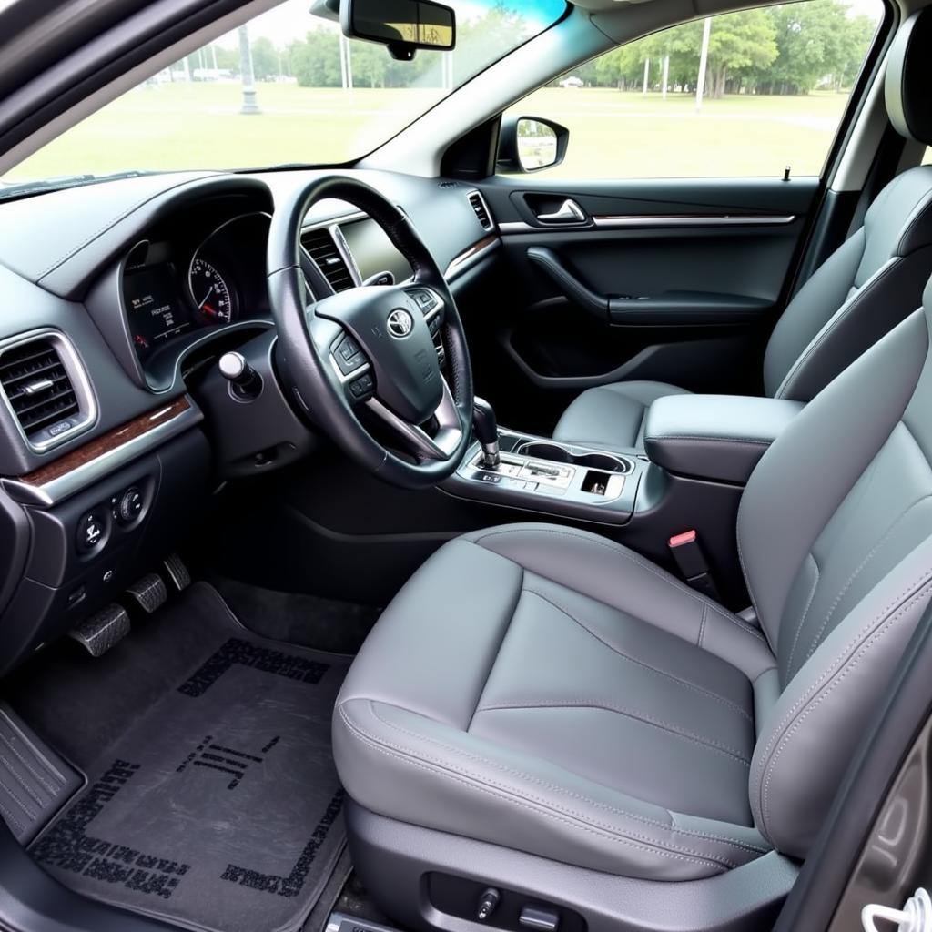 Interior Car Detailing in Cape Coral: A clean and pristine car interior after a professional detailing service.