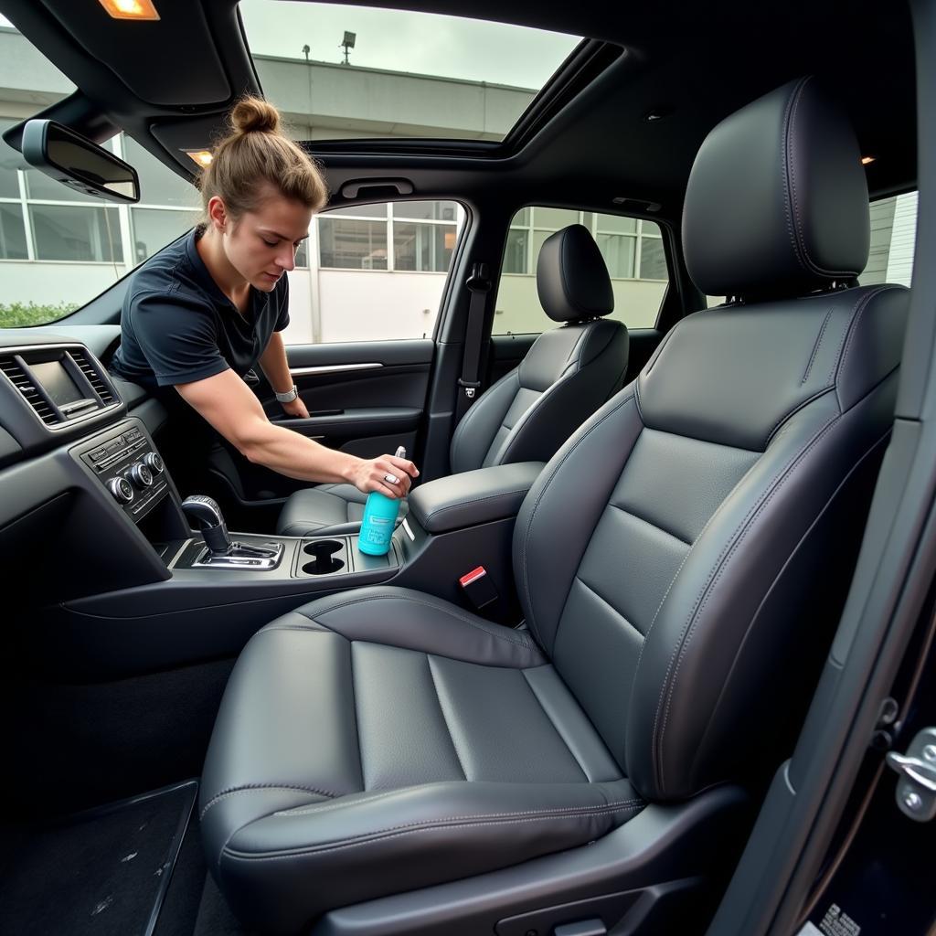 Interior Car Detailing Close-up