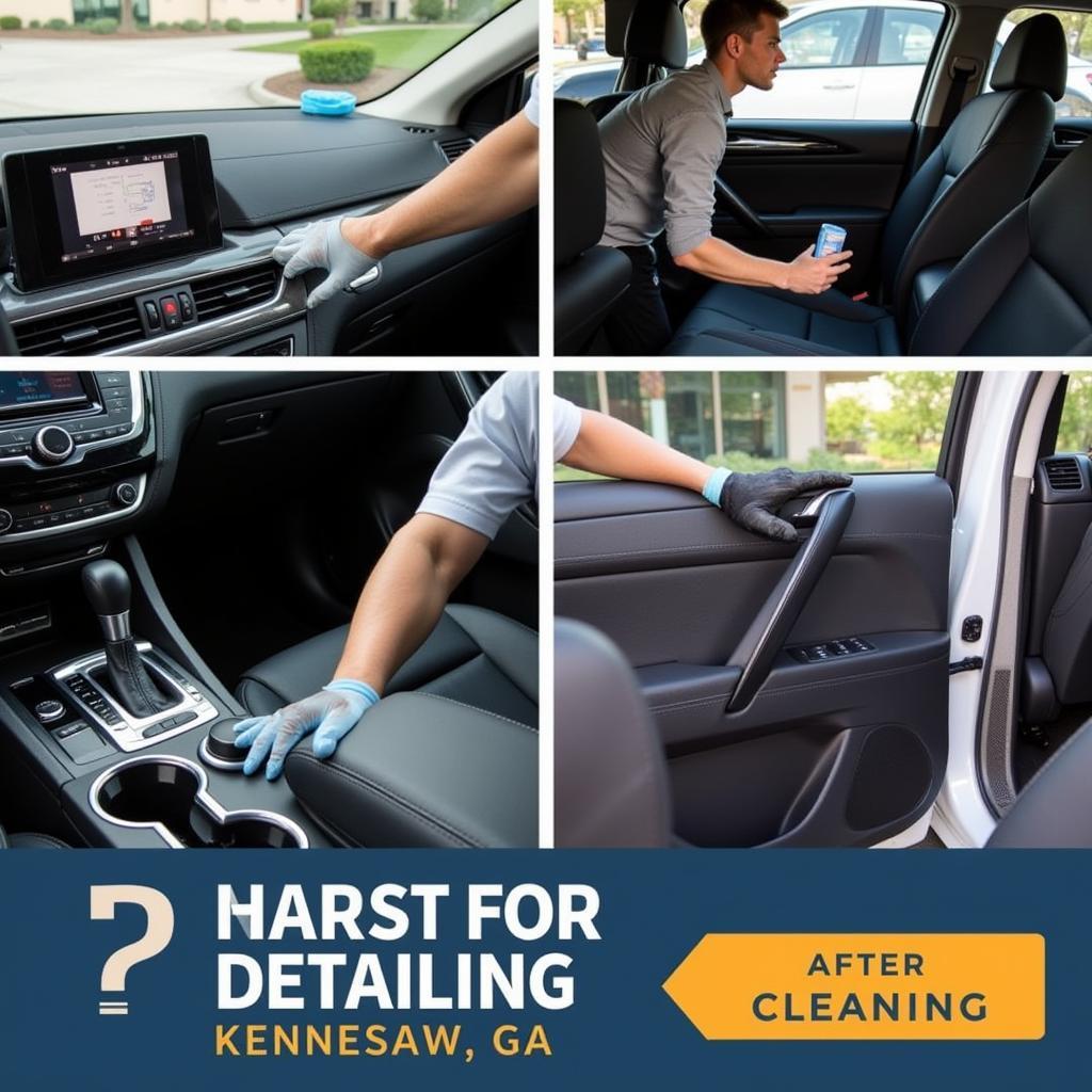 Detailed cleaning of a car's interior in Kennesaw, GA