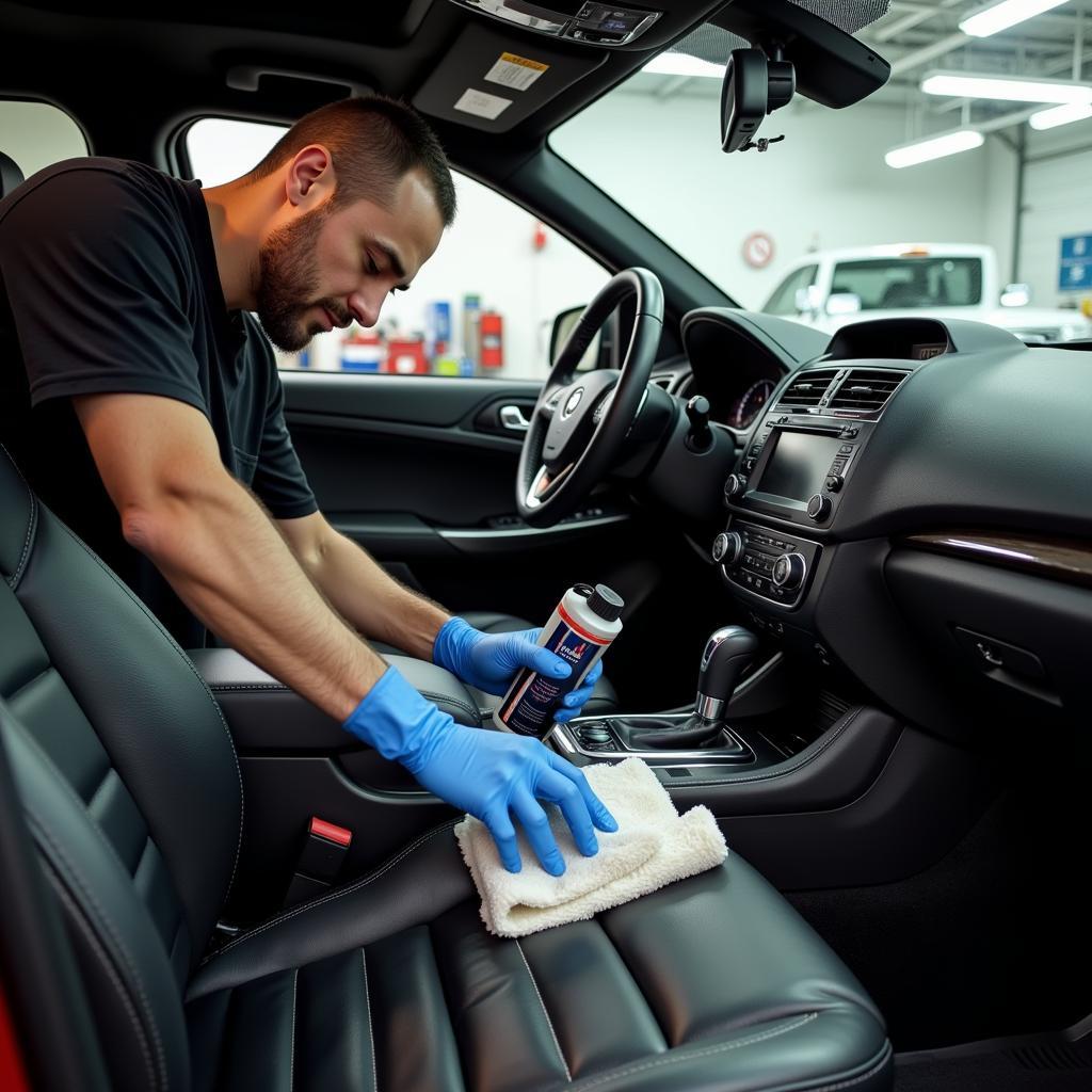 Detailing the interior of a car in Lexington, KY