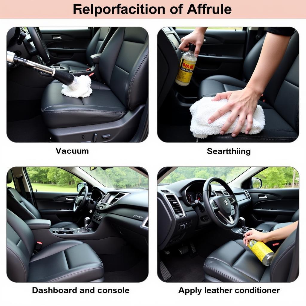 Interior Car Detailing Process Steps