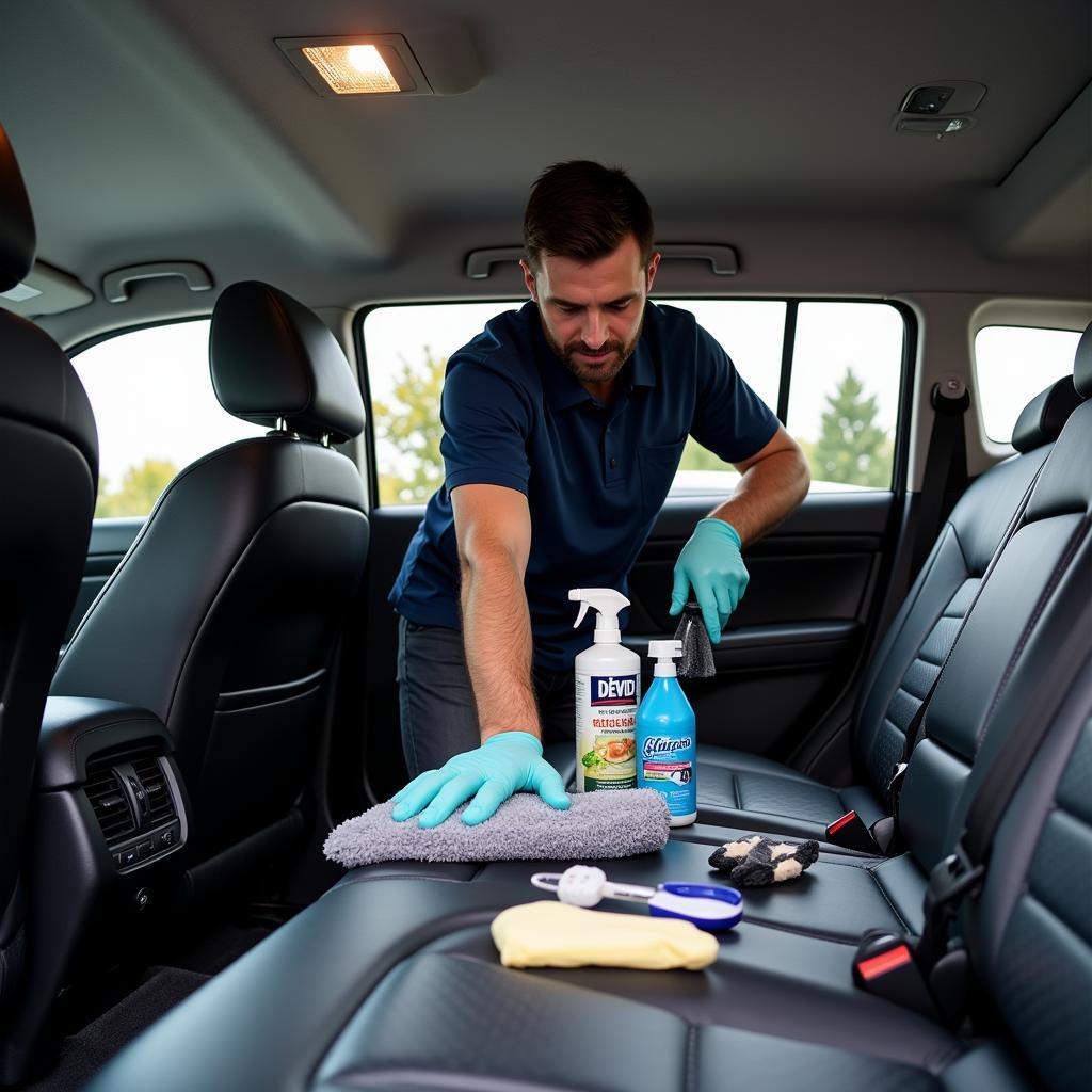 Professional Interior Car Detailing with Specialized Tools