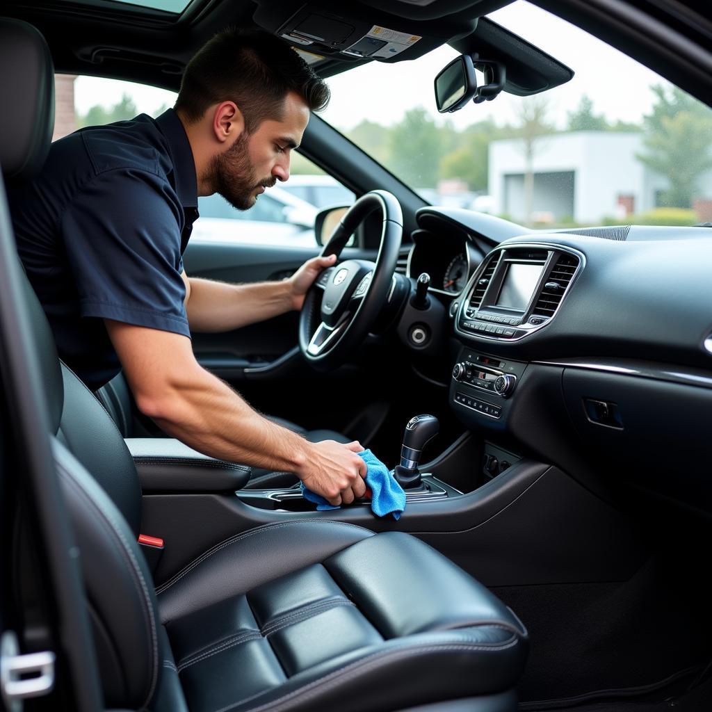 Interior Car Detailing Process in Gainesville