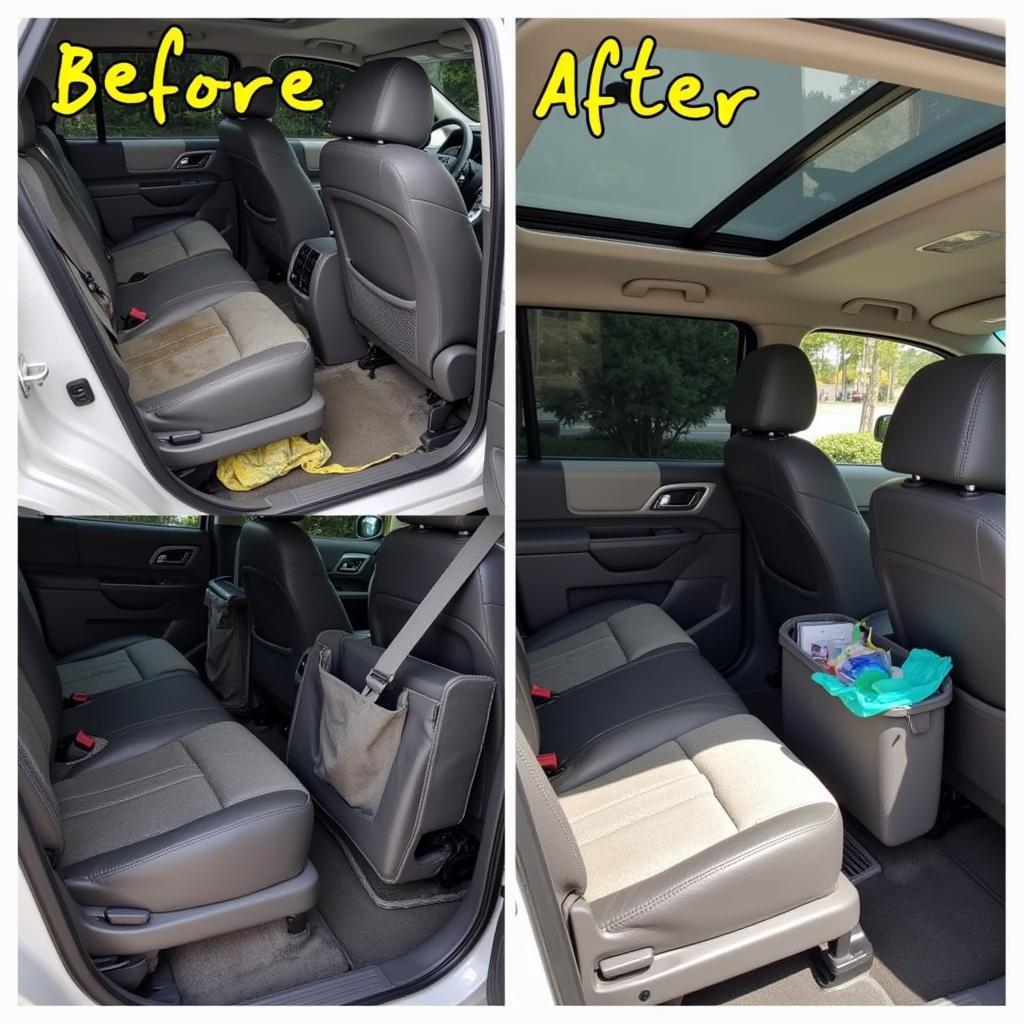 Interior Car Detailing Services Before and After