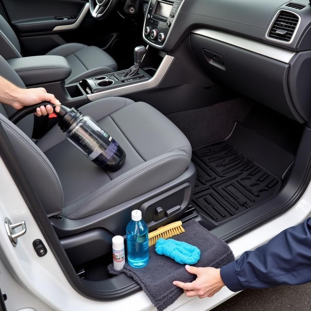 Interior Car Detailing - Vacuuming and Cleaning