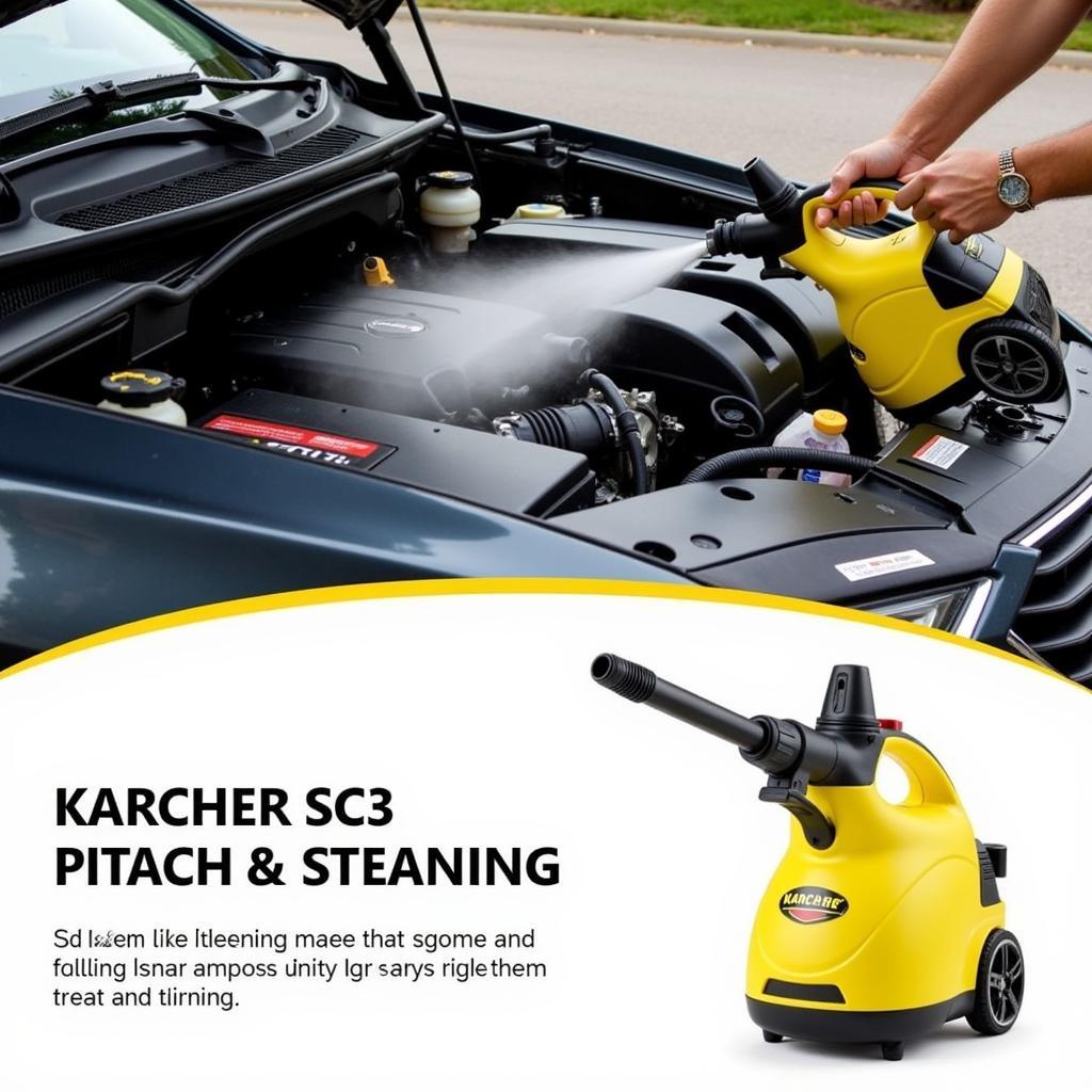 Karcher SC3 Cleaning Car Engine