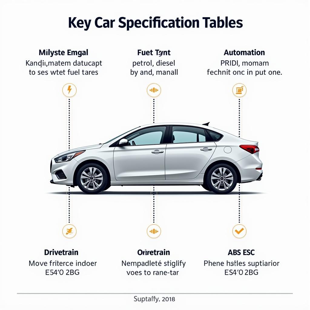 Understanding key elements of car specification details like engine size, fuel type, and transmission.