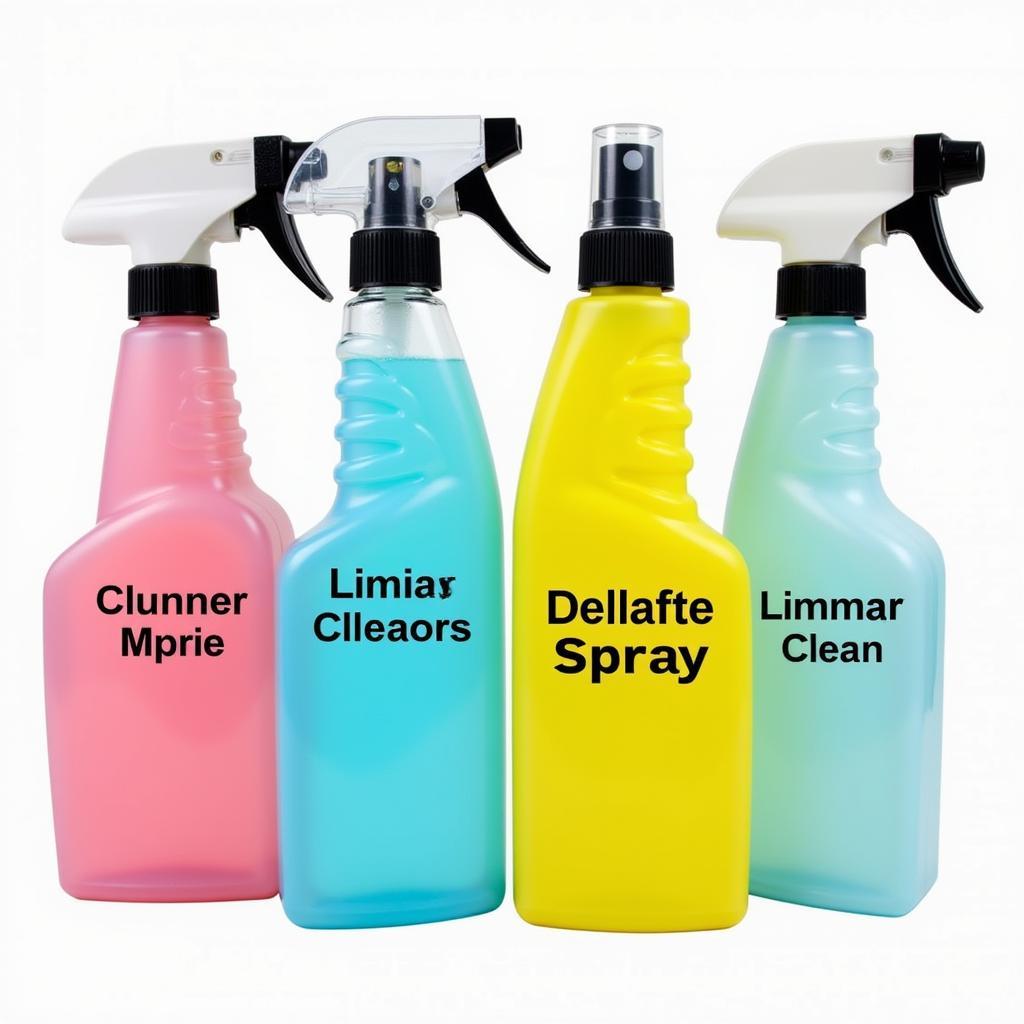 Labelled Spray Bottles for Organized Car Detailing