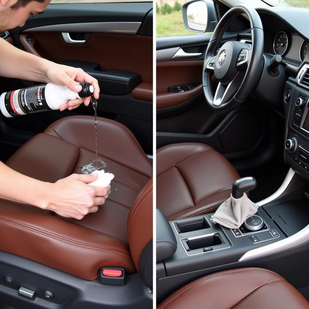 Professional Leather Cleaner and Conditioner Application