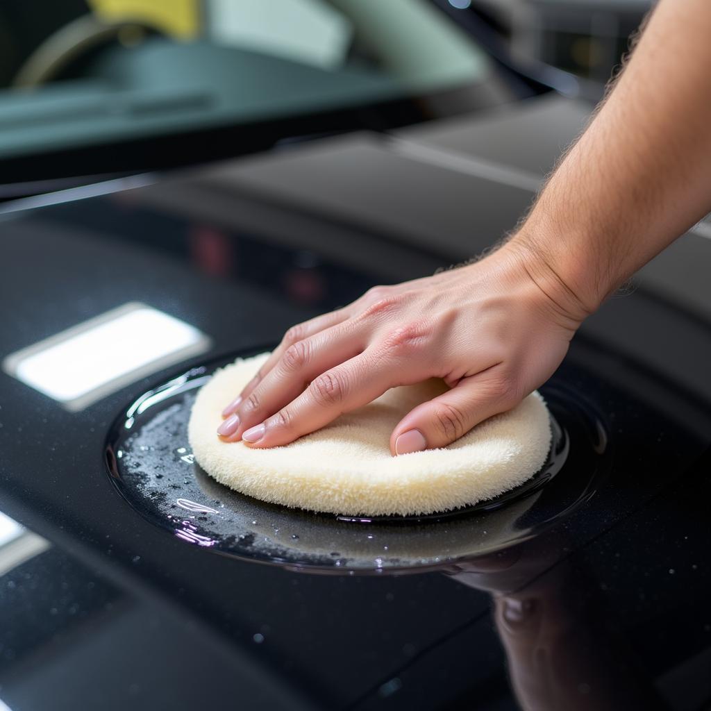 Applying Liquid Glass Car Polish