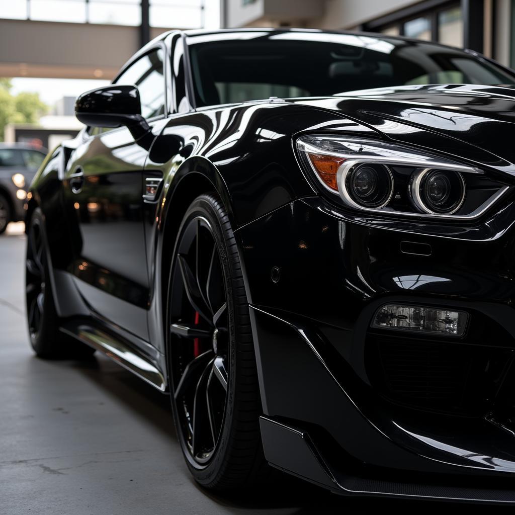 Maintained Black Car with Showroom Shine