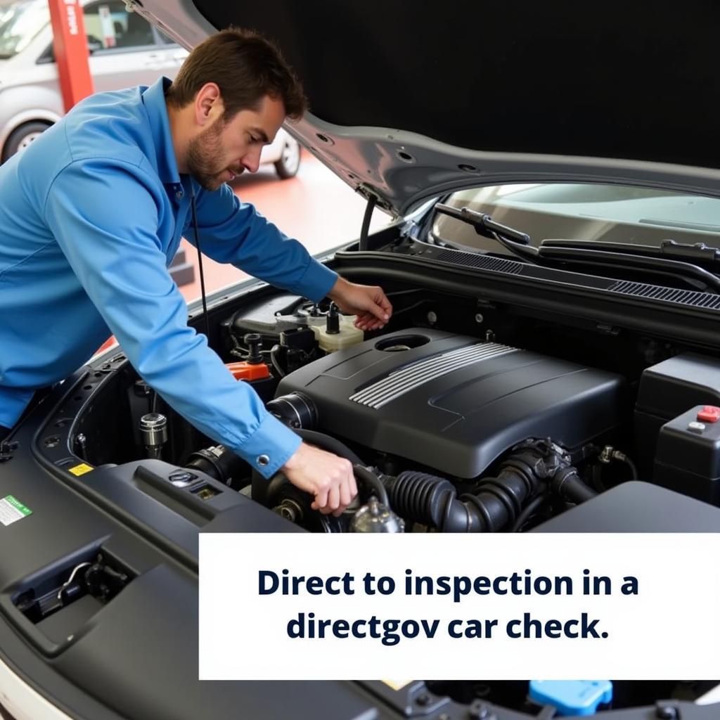 Mechanic Inspecting a Car Engine