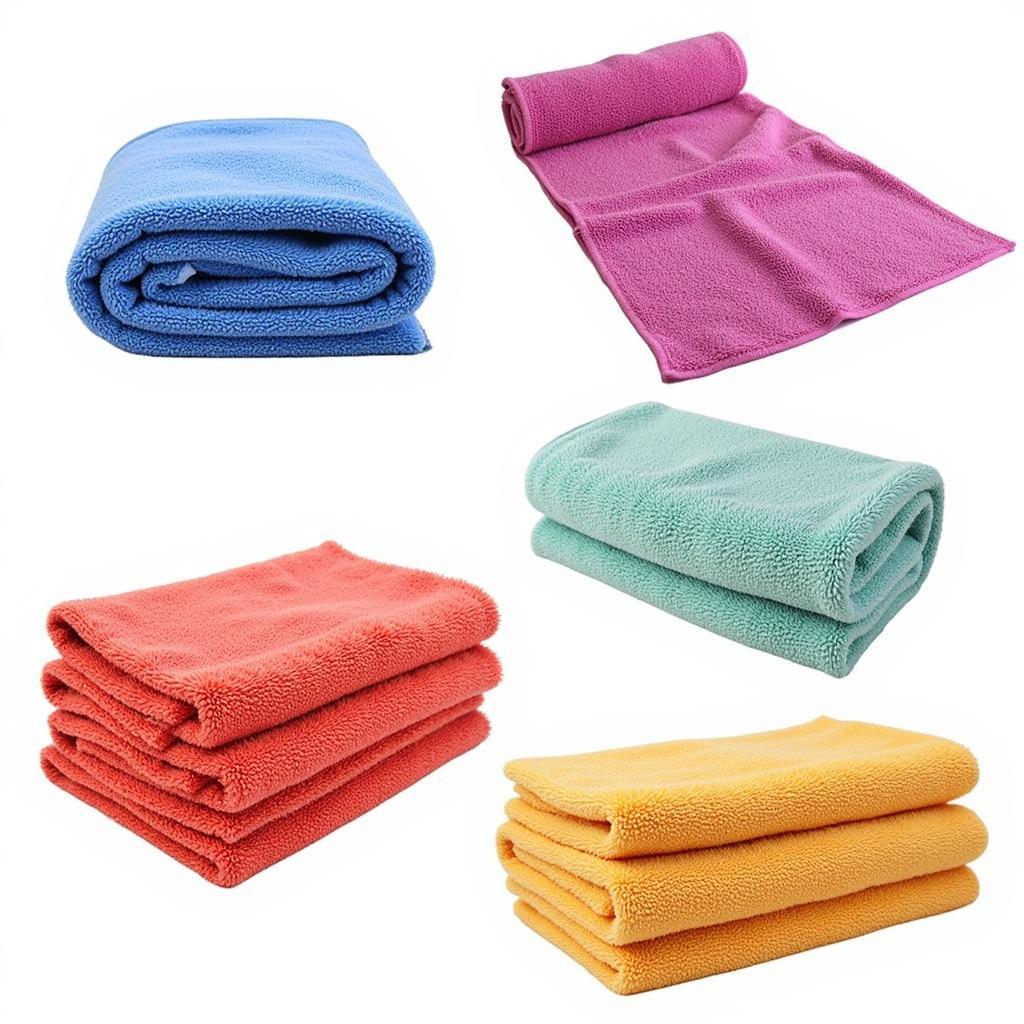 Microfiber Car Detailing Towels in Various Colors and Sizes