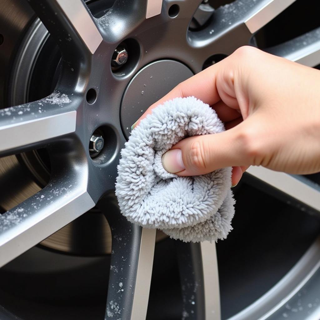 Microfiber Wheel Woolies Cleaning Intricate Wheel Design