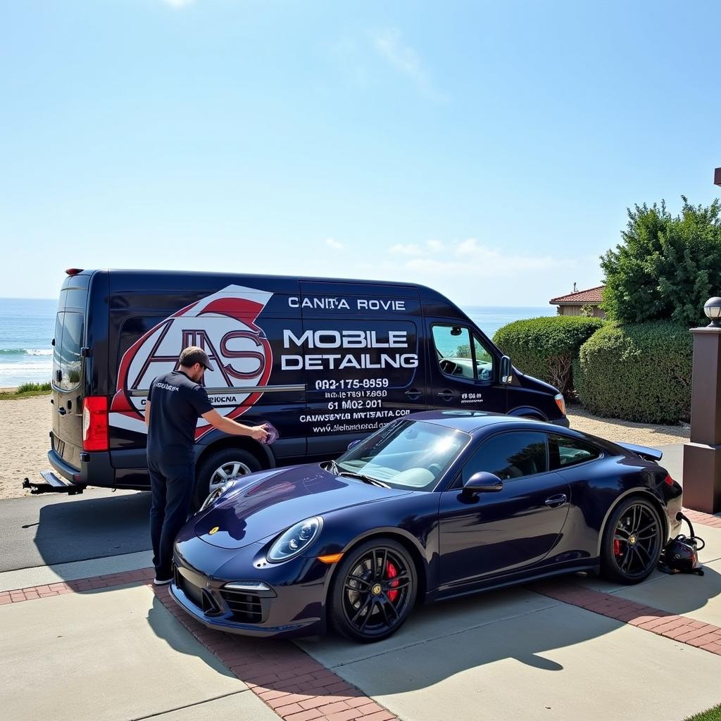 Mobile car detailing service in Manhattan Beach, California.