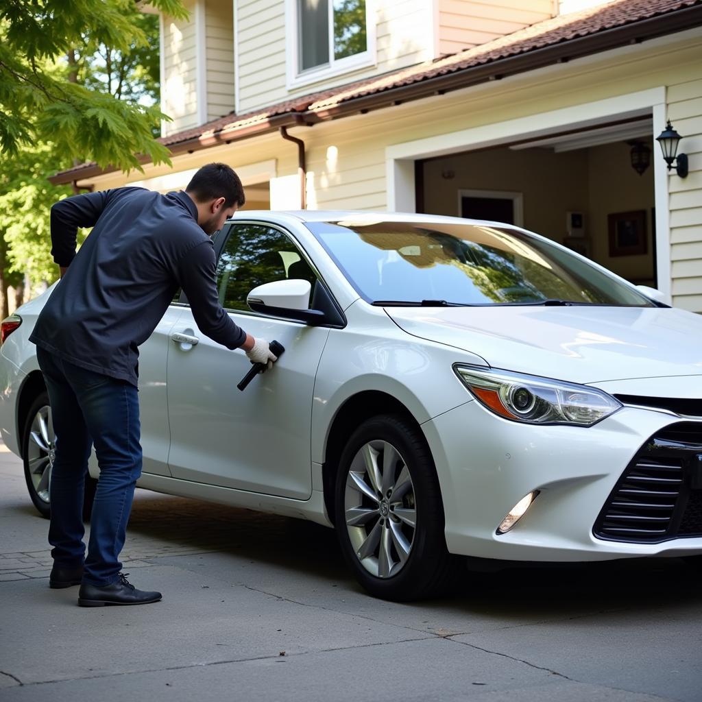 Mobile Car Detailing Service in Action