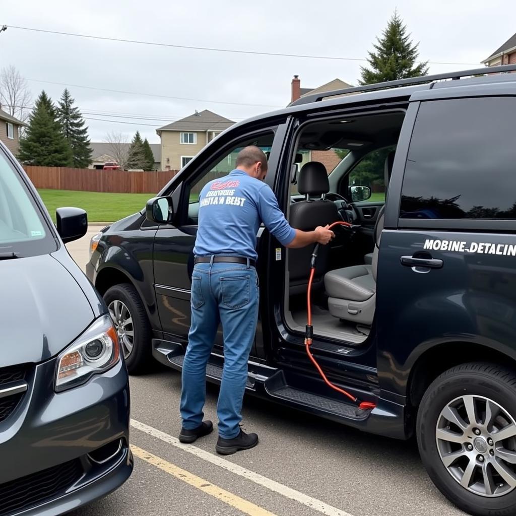 Mobile Car Detailing Service at Work