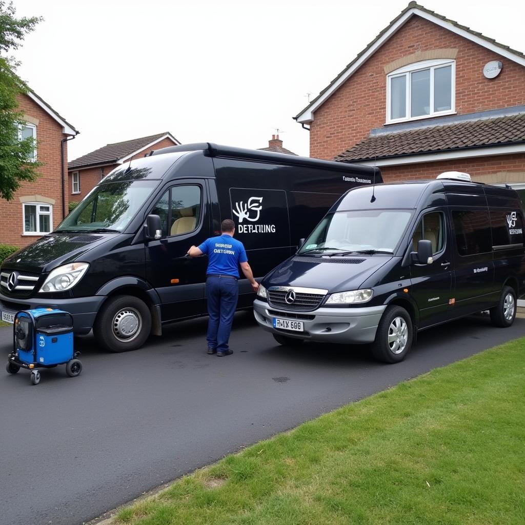 Mobile Car Detailing Van at a Client's Home