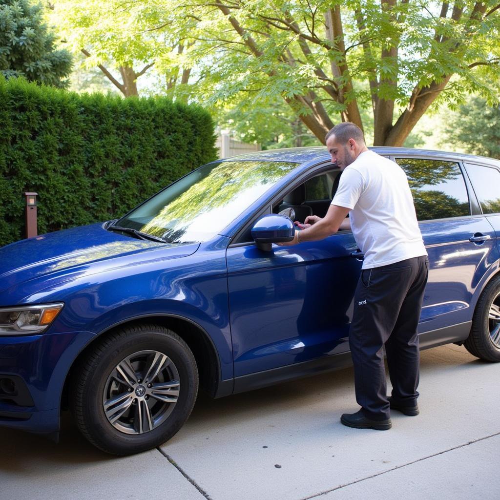 Mobile Car Detailing Service at Work